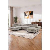 More4Homes Leon Fabric Pull Out Corner Sofa Bed in Beige