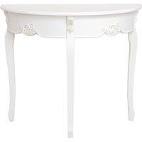 Melody Maison Antique White Half Moon Console Table - Pays Blanc Range