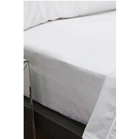 Bianca Luxury 800 Thread Count Cotton Sateen Fitted Sheet in White | Size: Double Fitted