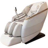 VCOMFORT T-Rok Pro Max 3D Full Body Stretch Shiatsu Massage Chair in Off-White