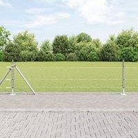 Berkfield Home Hexagon Fence 0.5x50 m Galvanised Steel in Silver