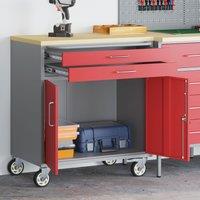 Berkfield Home Tool Cabinet with Wheels & Lockable Red 75x45x85 cm Steel | Size: 75 x 45 x 85 cm