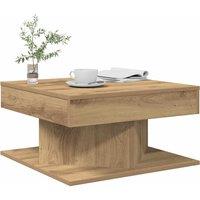 Berkfield Home Coffee Table Artisan Oak 55x55x30 cm Engineered Wood in Brown | Size: 55 x 55 x 30 cm
