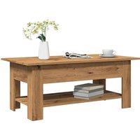 Berkfield Home Coffee Table Artisan Oak 102x55x42 cm Engineered Wood in Brown | Size: 102 x 55 x 42 cm