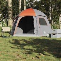 Berkfield Home Family Tent Igloo 6-Person Grey & Orange Waterproof