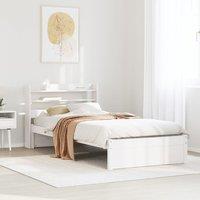 Berkfield Home Bed Frame with Headboard without Mattress White 90x190 cm Single