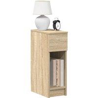 Berkfield Home Bedside Cabinets with Drawer 2 pcs Sonoma Oak 20x36x60 cm in Brown | Size: 20 x 36 x 60 cm
