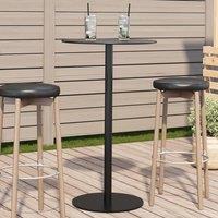 Berkfield Home Garden Table Round Black 60x105 cm Steel | Size: 60x105 cm