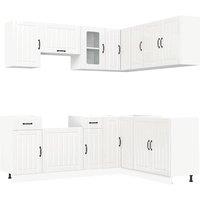 Berkfield Home 11 Piece Kitchen Cabinet Set Kalmar Gloss White Engineered Wood