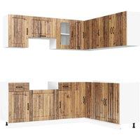 Berkfield Home 11 Piece Kitchen Cabinet Set Kalmar Old Wood Engineered Wood in Brown