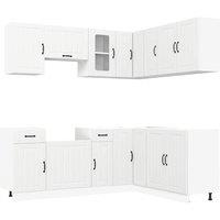 Berkfield Home 11 Piece Kitchen Cabinet Set Kalmar White Engineered Wood