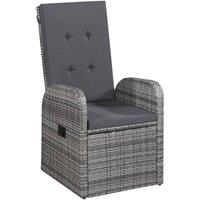 Berkfield Home 5 Piece Garden Dining Set with Cushions Grey Poly Rattan