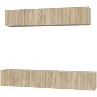 Berkfield Home 5 Piece TV Cabinet Set Sonoma Oak Engineered Wood in Brown