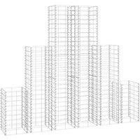 Berkfield Home 6 Piece Gabion Set Galvanised Wire in Silver
