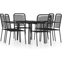 Berkfield Home 7 Piece Garden Dining Set Black