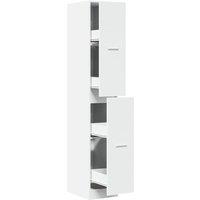 Berkfield Home Apothecary Cabinet White 30x41x174.5 cm Engineered Wood in White