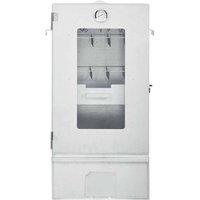 Berkfield Home BBQ Oven Smoker with Table Galvanised Steel in Silver