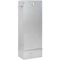 Berkfield Home BBQ Oven Smoker with Table Galvanised Steel in Silver