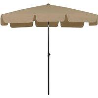 Berkfield Home Beach Umbrella Taupe 200x125 cm in Beige