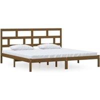 Berkfield Home Bed Frame Honey Brown Solid Wood Pine 200x200 cm