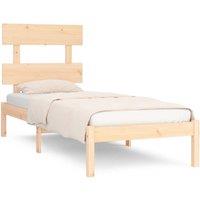 Berkfield Home Bed Frame Solid Wood 90x200 cm in Natural