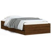Berkfield Home Bed Frame with Drawers without Mattress Brown Oak 90x200 cm