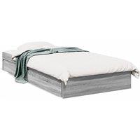 Berkfield Home Bed Frame with Drawers without Mattress Grey Sonoma 90x190 cm Single