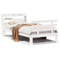 Berkfield Home Bed Frame with Headboard without Mattress White 75x190 cm Small Single