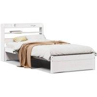 Berkfield Home Bed Frame with Headboard without Mattress White 90x190 cm Single
