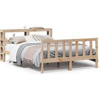 Berkfield Home Bed Frame without Mattress 160x200 cm Solid Wood Pine in Light Tan