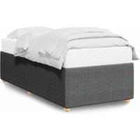 Berkfield Home Bed Frame without Mattress Dark Grey Single Fabric