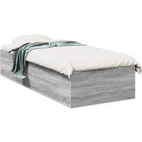 Berkfield Home Bed Frame without Mattress Grey Sonoma 90x190 cm Single