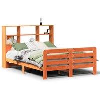 Berkfield Home Bed Frame without Mattress Wax Brown 140x200 cm Solid Wood Pine