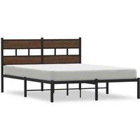 Berkfield Home Bed Frame without Mattress with Headboard Brown Oak 160x200 cm