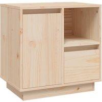 Berkfield Home Bedside Cabinet 50x34x50 cm Solid Wood Pine in Light Tan | Size: 50 x 34 x 50 cm
