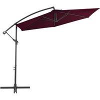 Berkfield Home Cantilever Umbrella with Aluminium Pole Bordeaux Red 300 cm