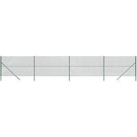 Berkfield Home Chain Link Fence Green 1.6x10 m