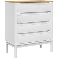 Berkfield Home Chest of Drawers FLORO White Solid Wood Pine