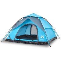Berkfield Home Camping Tent Dome 5-Person Blue Quick Release