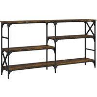 Berkfield Home Console Table Smoked Oak 150x29x76.5 cm Engineered Wood in Brown