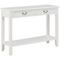 Berkfield Home Console Table White 110x35x80 cm Wood | Size: 110 x 35 x 80 cm