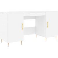 Berkfield Home Desk White 140x50x75 cm Engineered Wood | Size: 140 x 50 x 75 cm