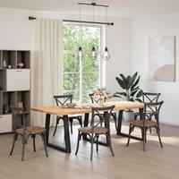 Berkfield Home Dining Table Legs V-Shape 3 pcs Black 70x(72-73.3) cm Steel