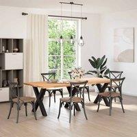 Berkfield Home Dining Table Legs X-Shaped 3 pcs Black 80x(72-73) cm Steel
