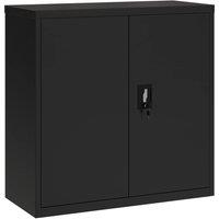 Berkfield Home File Cabinet Black 90x40x90 cm Steel | Size: 90 x 40 x 90 cm