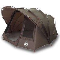 Berkfield Home Fishing Tent 5-Person Brown Waterproof