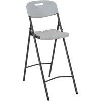Berkfield Home Folding Bar Chairs 2 pcs HDPE & Steel White