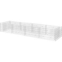 Berkfield Home Gabion Raised Bed Steel 360x90x50 cm in Silver | Size: 360 x 90 x 50 cm