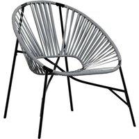 Berkfield Home Garden Egg Chair Black & Light Grey Poly Rattan