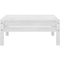Berkfield Home Garden Footstool White Solid Pinewood